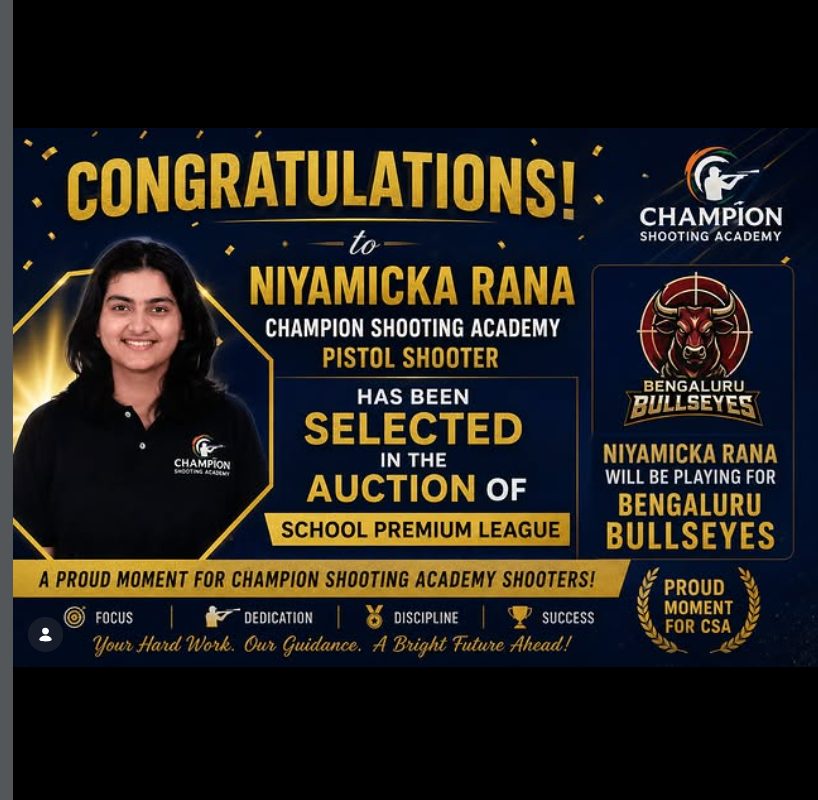 Niyamicka Rana selected for Bengaluru Bullseyes in the School Premier League 2026 auction