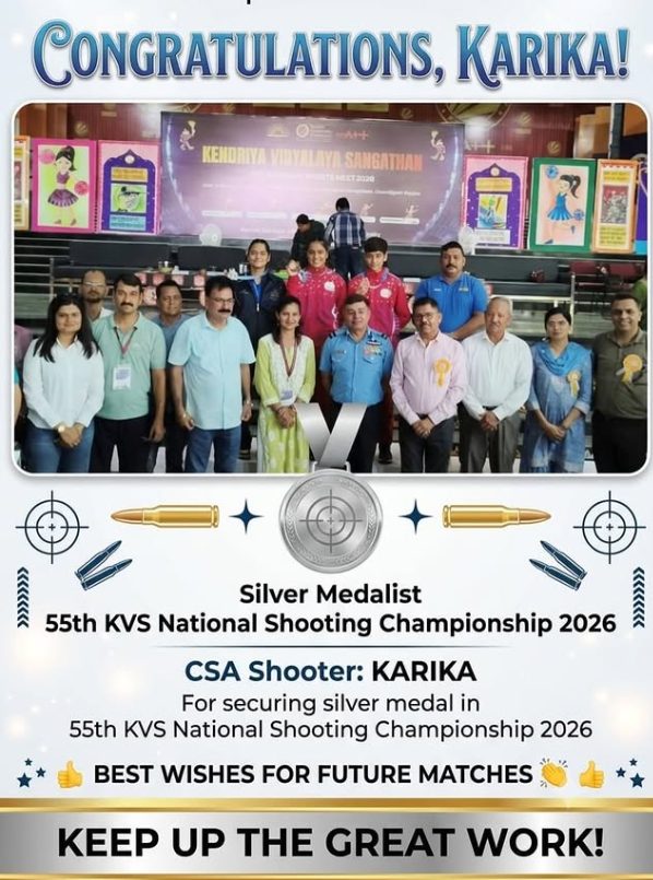 Karika wins Silver at the 55th KVS National Shooting Championship 2026