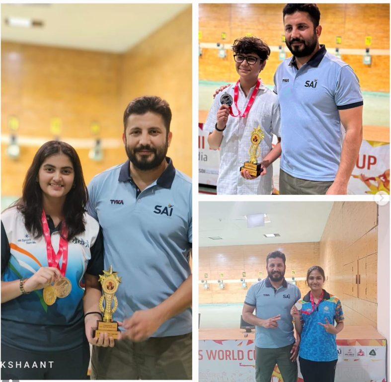 Champion Shooting Academy shooters with Coach Zakir Khan